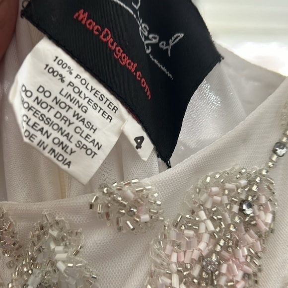 Mac Duggal 5424 NWT Foliage Embellished Midi Sheath Dress - Picture 6 of 8